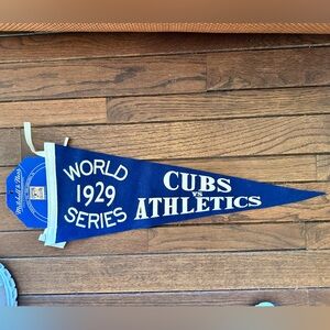 Vintage Chicago Cubs vs Athletics 1929 World Series Pennant Mitchell & Ness NWT